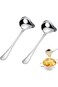 YILANJIN 2 Pieces Sauce Ladles with Pouring Spout, Sauce Spoon with Length 20cm, Stainless Steel Sa