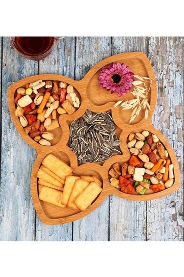 Co Arma Heart Shape Wooden Nut Serving Trays