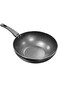 KITCHEN MASTER NON STICK INDUCTION WOK 28 CM, GREY, KMW002-GREY, COOKING WOK, WOK PAN, STIR-FRY PAN