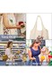 KASTWAVE Canvas Tote Bags, with Inner Pocket Reusable Grocery Bags Bulk Reusable Shopping Bags Larg