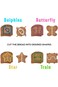 FUNUTTERS Sandwich Cutters for Kids with Cute Food Picks, 20 pc. Set, Animal Cutouts for Cookies, P