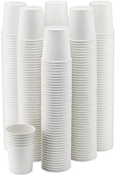 NYHI 200 Pack Disposable White 4oz Small Paper Cups Hot Cold Coffee Cup for Water Juice Espresso Te