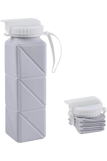YelaJoy Collapsible Water Bottles Leakproof Lid &ndash;Food-Grade BPA-Free Silicone Travel Bottles with S