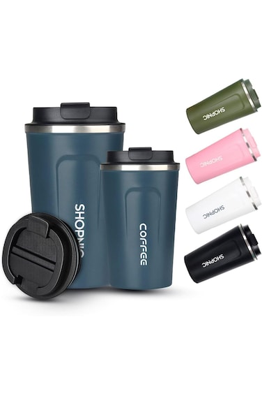 Shopnic Stainless Steel Coffee Cup Travel Mug (510ml/180z, Blue)