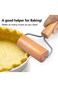 Tazweeq Small Rolling Pin, Wooden Dough Roller, Non-Stick Pizza Roller, Dough Baker Roller Set for