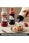 Excefore Plastic Condiment Squeeze Bottles, Multicolored Squirt Bottles with 5-Holes for Sauces and