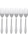 Berger Cake Fork Set, 6 Pieces, Silver, FD-108-TF