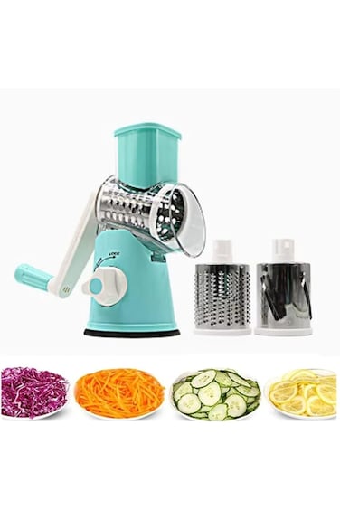 Drama Home Multifunctional Rotary Vegetable Slicer &amp; Grater Multi Color 0.64Kg/Sky
