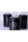 CUISINE ART Coffee Canister With Golden Logo, Black, BD301S-COF