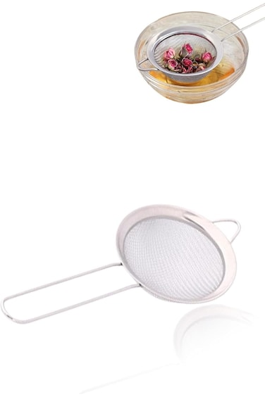 مصفاة شبكية صغيرة من الفولاذ المقاوم للصدأ مقاس 3.15 بوصة، منخل ناعم للمطبخ والشاي والقهوة والعصير والكوكتيل