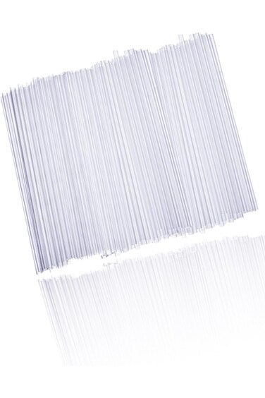 Sweet seven Vibrant 200-Pack Clear Plastic Drinking Straws - Disposable, Kid-Friendly, Party Fun St