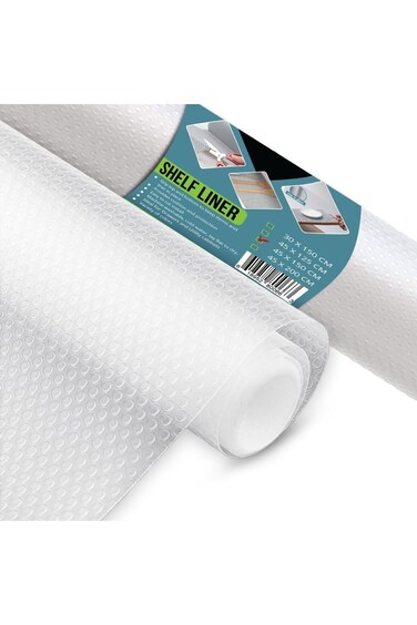 Shelf Liner for Kitchen (2 Rolls (45 x 150cm) Non-Adhesive Drawer Mats, Non-Slip Food Grade EVA Dra