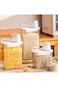 Tazweeq Rice Storage Container, 2.3L Plastic Rice Barrel, Transparent Cereal Container with Measuri