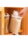 Tazweeq Rice Storage Container, 2.3L Plastic Rice Barrel, Transparent Cereal Container with Measuri