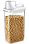 Tazweeq Rice Storage Container, 2.3L Plastic Rice Barrel, Transparent Cereal Container with Measuri