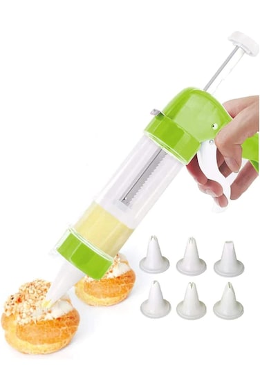 Bright Home Pastry Press Cookie Press and Garnish Syringe Pastry Sprayer Baking Accessories for Cra