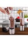 Sumkyle Salt and Pepper Grinder, 2 in 1 Manual Stainless Steel Salt Pepper Mill Herb Spice Grinder