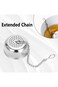 Tea Infuser Strainer, 1.4 Inch Stainless Steel Tea Strainer with Chain Hook, Reusable Tea Filter Ba