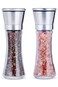 Idrese Salt and Pepper Grinder Set- 2pcs toll Stainless Steel Refillable Salt and Pepper Mill for S