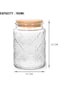 BEWAVE Vintage Glass Jar, 700ml Food Storage Containers Clear Mason Jars With Airtight Lid for Kitc