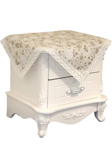 wutup Small Square Cotton Linen Fabric Tablecloth, small table cloth, small coffee table cover,Beds