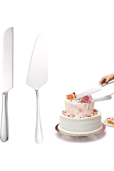 Amuer Cake Cutting Set, Premium Stainless Steel Cake Cutter Wedding Cake Knife and Server Spatula S