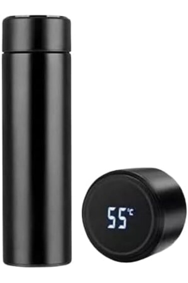 ENAR Insulated Travel Mug &ndash; 500ml Stainless Steel Smart Water Bottle with LED Temperature Display