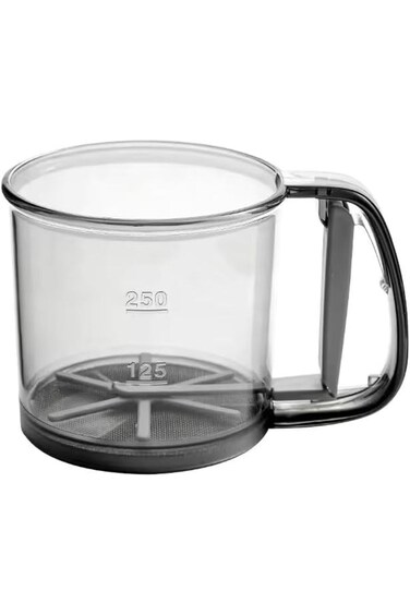 High Quality Plastic Flour Sifter,Stainless Steel Fine Mesh Hand Crank Design, Cup Type Flour Sifte