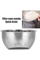 WDA Rice Washing Bowl, Stainless Steel Colander Strainer, Fine Mesh Sieve for Rice, Quinoa, Vegetab
