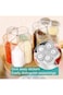 ALMEKAQUZ Spice Jars,5-in-1 Clear Plastic Seasoning Containers,Multipurpose Airtight Condiment Bott