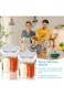 ALMEKAQUZ Spice Jars,5-in-1 Clear Plastic Seasoning Containers,Multipurpose Airtight Condiment Bott