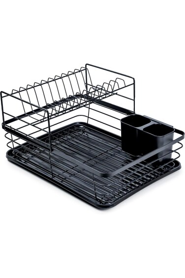 Cuisine Art Dish Drying Rack, Dish Rack for Kitchen Counter, Rust-Proof Dish Drainer with Drying Bo