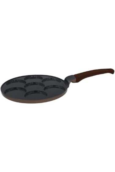Al Saif New Life Cast Iron Pancake Pan, 26 cm x 5 cm Size, Brown