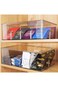 HOOKOR Tea Bag Organizer Clear Acrylic Tea Storage Box with Lid, Plastic Tea Bag Holder Stackable T
