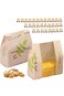 30-Pack Paper Bread Bags with Transparent Window, Ideal for Homemade Sourdough and Toast, 13.7x8.2x