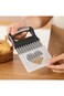 Crinkle Cut Potato Slicer, Stainless Steel Wavy Vegetable Cutter with Ergonomic Handle, 16.5 cm