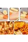 Crinkle Cut Potato Slicer, Stainless Steel Wavy Vegetable Cutter with Ergonomic Handle, 16.5 cm