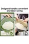 BIGTHREE Rice Washing Bowl, New Rice Washer Strainer Bowl, Rice Rinser Strainer Multi-functional Dr