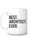 Best Architect Ever-11 Ounce White Ceramic Mug, Gifts for Architects, Architect Teacher Gift, Chief