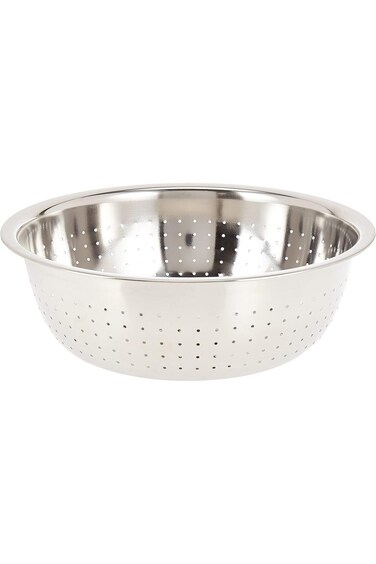 Raj Stainless Steel Colander, 30cm, RCF011, Rice Strainer, Pasta Strainer, Fruits &amp; Vegetables Stra