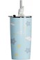 Three Bears Series Stainless Steel Water Cup with Straw 550ml - Ice Bear