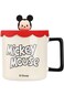 Miniso Disney Mickey Mouse Collection Cartoon Ceramic Drinking Mug with Silicone Lid, 425 ml Capaci