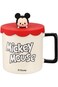 Miniso Disney Mickey Mouse Collection Cartoon Ceramic Drinking Mug with Silicone Lid, 425 ml Capaci
