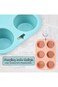 Excefore Silicone Air Fryer Egg Pan, 2 Pcs 6 CavitiesReusable Silicone Air Fryer Baking Pan, Non-St