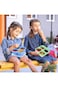 BIGTHREE&reg; 4 Pack Bento Snack Containers Set, 4 Compartment Snack Bento Boxes with Clear Lids Wheat