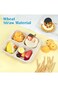 BIGTHREE&reg; 4 Pack Bento Snack Containers Set, 4 Compartment Snack Bento Boxes with Clear Lids Wheat