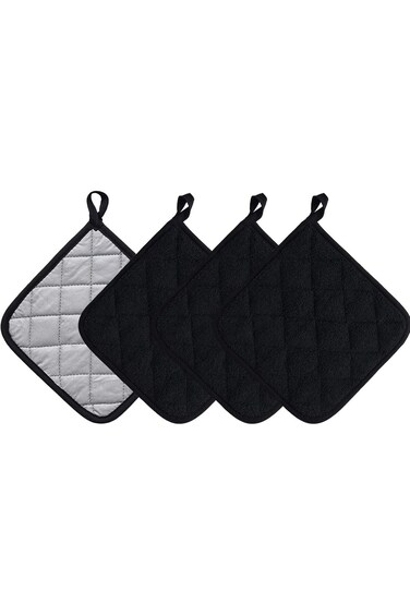 Kitchen Pot Holders Set, Heat Resistant Pure Cotton Potholders Kit for Everyday Cooking and Baking