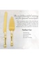 Homi styles Cake Server Set with Knife   Elegant Gold Color With Plastic Handles &amp; Premium 420 Stai