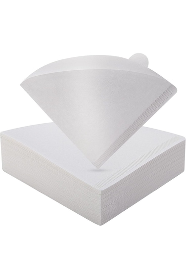 Khazna Coffee Filters, White Size#2,100 Counts 1-4Cups V02 Disposable Coffee Filter Paper Cone, Com