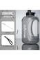 Andtooy Large Water Bottle With Handle - 95 OZ/2.8 L Big Bottle With Straw, Time Marker, and Strap